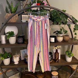 Abound multi color linen pants